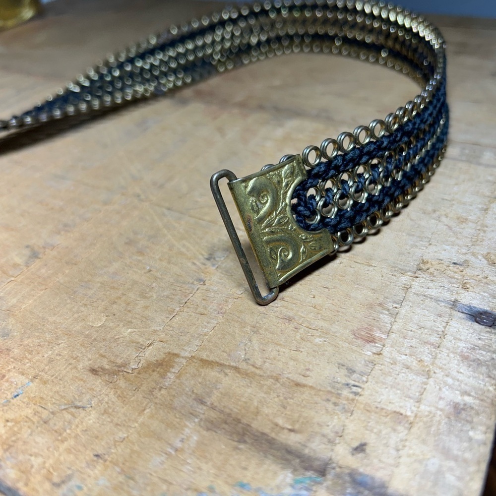 Vintage 50s Martin Brass Weave Rope Boxing Emblem Belt - Picture 2 of 5
